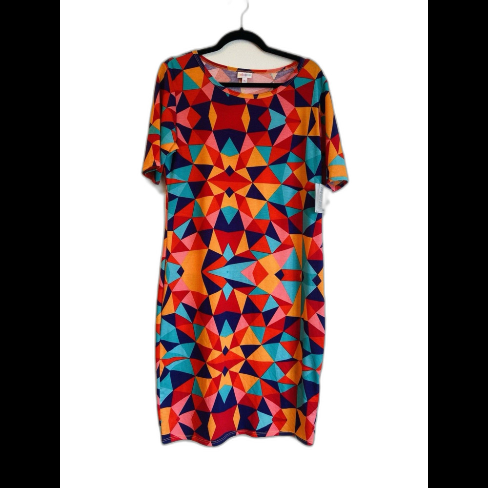 NWT  XL Lularoe Julia  triangle pattern dress Fitted Mermaid Pencil
